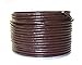 cords craft Round Leather Cord for Round Bracelet, Necklaces Plain Genuine Leather Cord 3.0MM 34 Dark Brown
