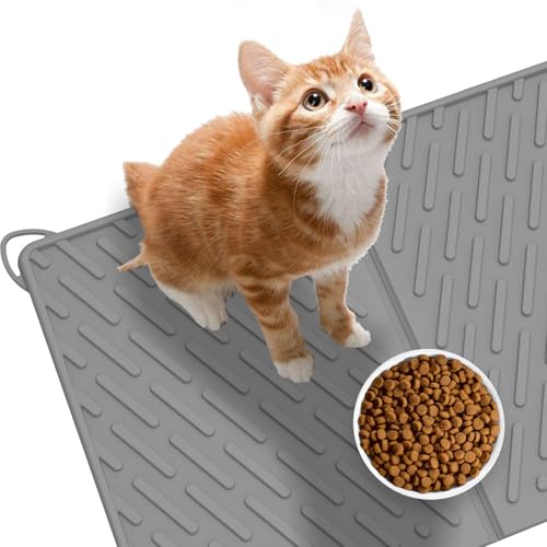 Tapis de bac à litière pour chat imperméable fini les rayures sur le sol - 7