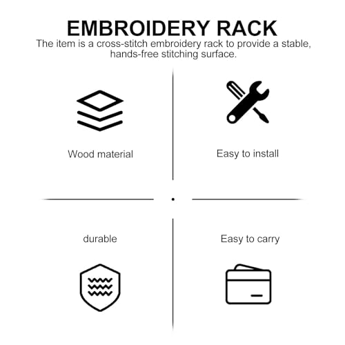 Support de table pour broderie CRAFTHROU en bois noble et réglable - 3