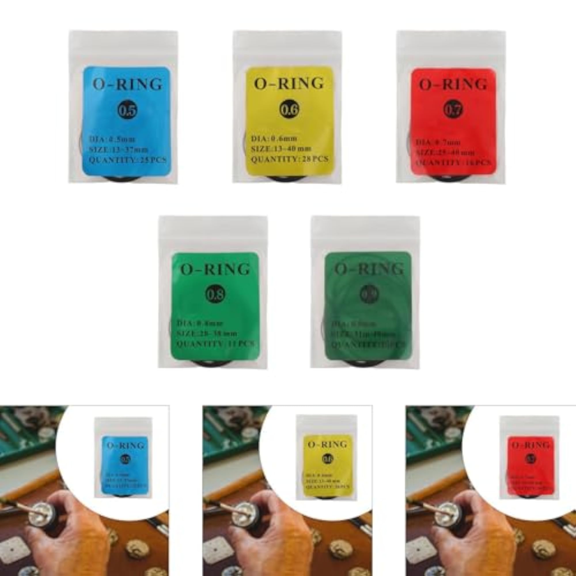Round Gasket Assortment Watch Case Cover Replacement Washers