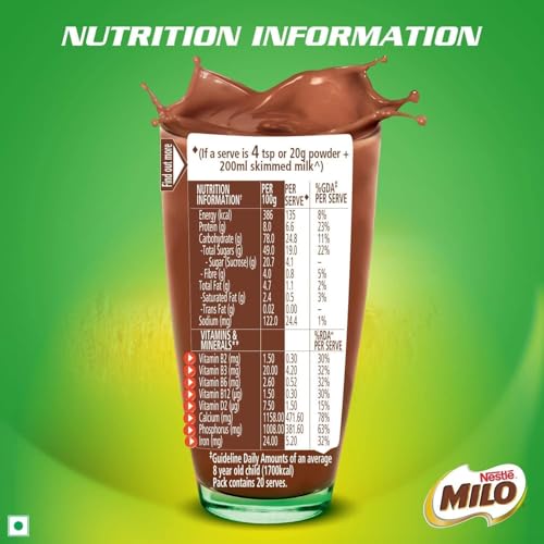 Image of Milo Activ-Go Chocolate Malt Drink Powder 400g, Imported. (Pack of 2)