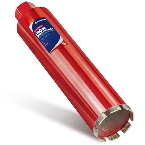Image of Premium 3-1 /2 inch Wet Core Drill Bit for Hard Concrete with High-Density Diamond, 1-1 /4 inch-7 Thread x 14 inch Depth, Industrial Grade for Reinforced Concrete, Masonry, Brick, Pavers, Asphalt