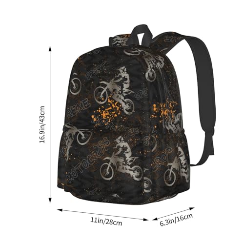 Motorcycle Casual Daypack Laptop Bag School Bookbag Travel Backpack For Kids Teen Boy Girl2