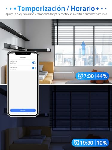 Allevoi Interruptor de Persiana Inteligente con control por Porcentaje, 80 * 80mm Interruptor de Persiana Wifi, Control por Voz Compatible con Alexa/Google Home/Smart Life, Requiere Cable Neutro - imagen 8