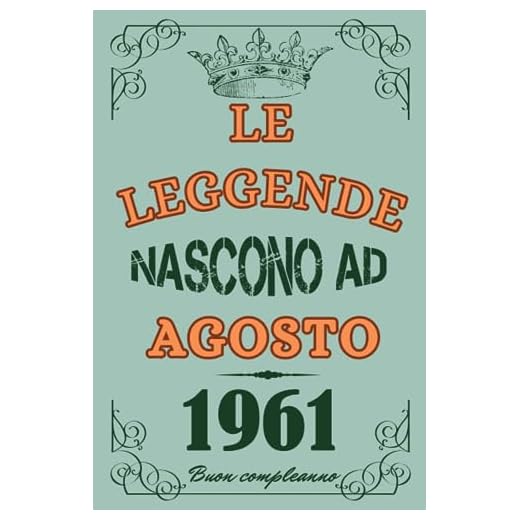 Le leggende Nascono Ad Agosto 1961: Idea Regalo di compleanno 62 anni originale per donne e uomini / Quaderno a righe"