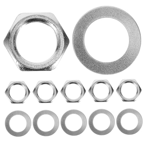 BESTonZON Upgrade Your Guitar Potentiometer Washer and Nut Set Metal for Easy Diy Assembly Tone Enhancement
