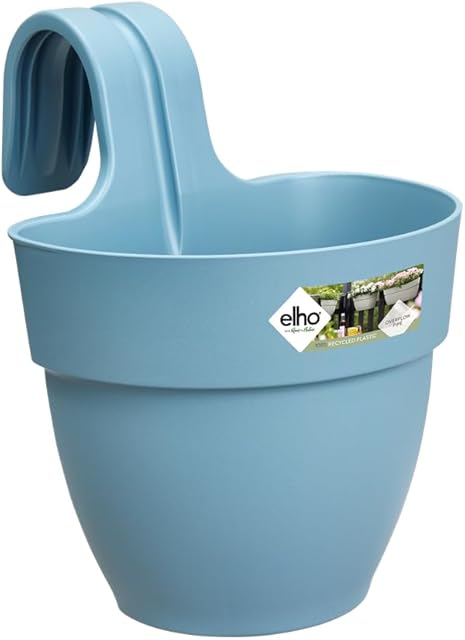 elho Vibia Campana Easy Hanger S 21 - Planter for Balcony & Outdoor - Ø 20.5 x H 26.5 cm - Blue/Vintage Blue