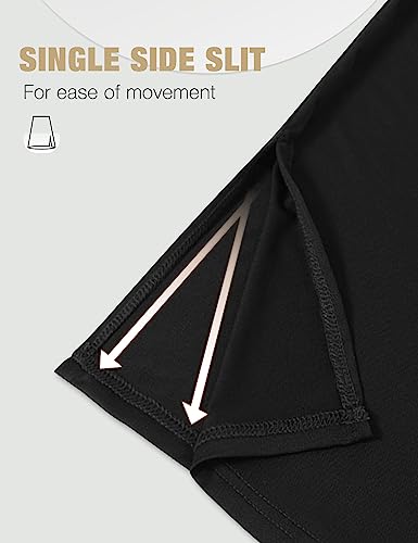 Image of MANCYFIT Half Slips for Women Underskirt Dress Extender Lace Trim Knee Length Midi Skirt