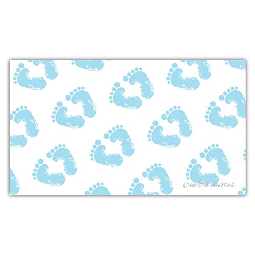 50 Blue Baby Feet Diaper Raffle Tickets - Boy Baby Shower Game #TOP3