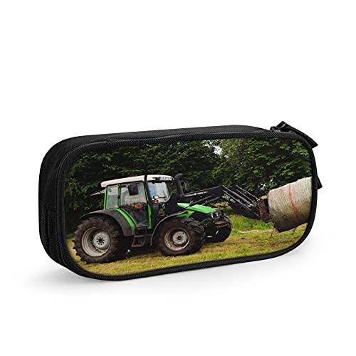 Federmäppchen Mäppchen Mit Große Kapazität Heu Traktor Farm Boden, Langlebig Federtasche Pencil Case, Stiftetasche Geeignet für Schule College Büro Junge Mädchen Cover