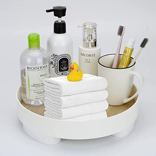 Vanity Tray, Wooden Bathroom Storage Tray, Rectangle Cosmetic Organizer ...