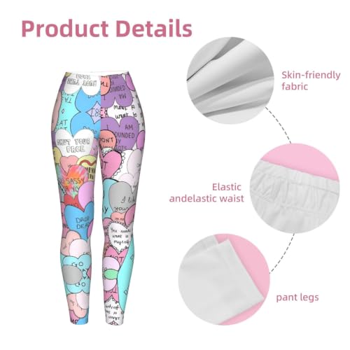 Leggings de deporte con corazones para mujer pantalones suaves de senderismo y fitness 6