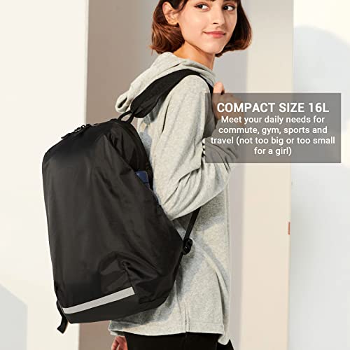 Mochila de senderismo ligera 16L color negro miniatura 3