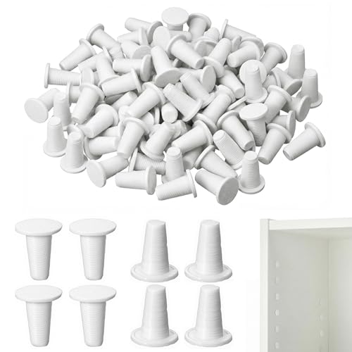 Fuutreo 240 Pcs White Hole Plugs Covers Caps Compatible with IKEA Kallax Bookcase Cabinet Shelving 3.5mm Furniture Hole Fillers Compatible with Billy Bookshelf for a Seamless Built in Look