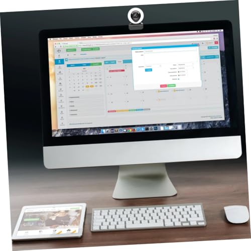 Webcam avec microphone intégré lumière de remplissage pour streaming USB - 4