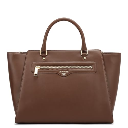 Image of Da Milano Leather Medium Satchel
