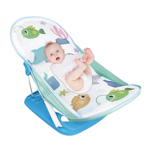 Baignoire pour tout-petits pliable pour éviter le mal de dos et sécuriser le bain