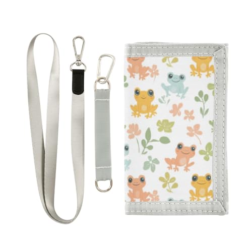 Wusikd Cute Frogs Kids Wallet for Boys Girls Toddler Trifold Wallet Novelty Wallet for Teens Women Men