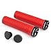 GPMTER Bike Handlebar Grips, Single Lock-on Bicycle Grips Handle Bar End Holding Locking Grips, for BMX, Mountain, MTB, Cruiser, Folding Bike, Soft Non-Slip-Rubber Rubber Hand Grip Red