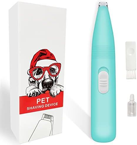 Dog Grooming Clippers-Dog paw Trimmer-Dog Hair Clipper with Detachable Ceramic Blade-Dog Trimmer for Grooming-paw Trimmer for Dogs-Dog face Trimmer-for Dogs and Cats-Eyes-Face-Ears-Paw (Blue)
