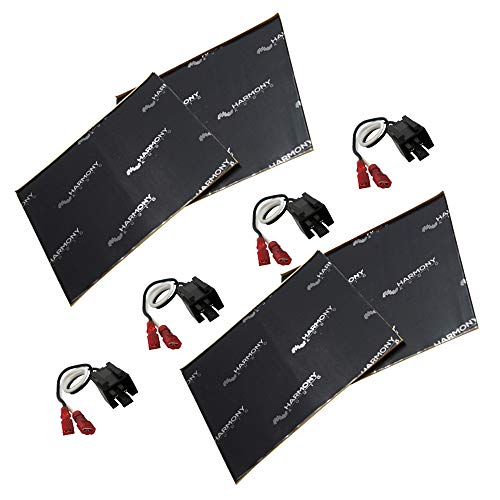 Harmony Audio HA-726512 Compatible with Chrysler Cirrus 1995-2000 Factory Speaker Replacement Harness and HA-SDSK Sound Damping Dampening Deadening (2) Mat 10" x 10" Sheets Speaker Install Kit