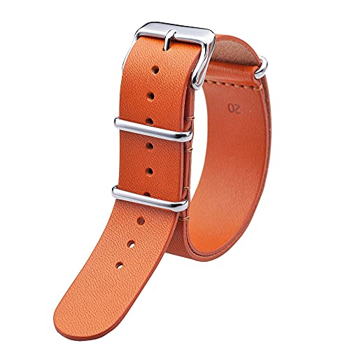 [サイバーエッジインク] EMPIRE 栃木レザー ヌメ NATO ベルト 20mm キャメル