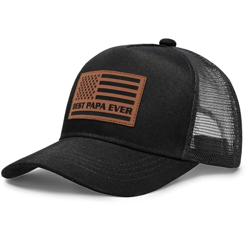 Image of Papa Gifts from Grandkids American Flag Cap Papa Hat for Grandpa