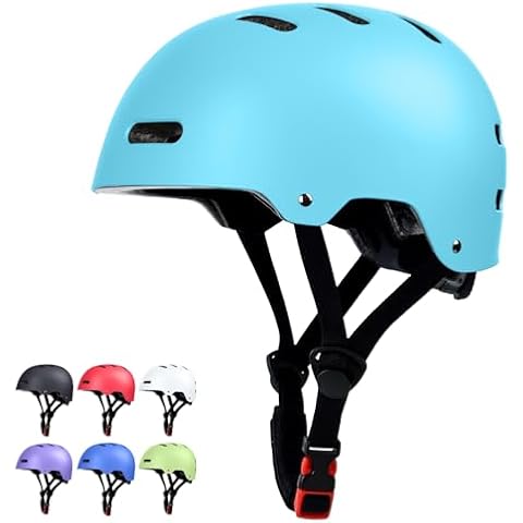 Bike Skateboard Helmet, Adjustable Adult Youth Kids Boys Girls Women Men Helmet for Ages 3-5-8-14+, Breathable and Dual Certified, Lightweight Multi-Sport Bicycle Skateboard Scooter Skate Helmet Cover