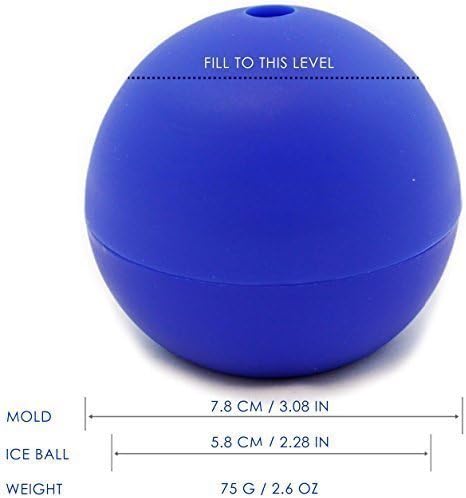 Jollylife Silicone Ice Cube Tray Ball 2PCS (Blue)