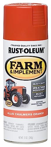 Image of Rust-Oleum 280135 Farm & Implement Spray Paint, 12 oz, Allis Chalmers Orange, (Pack of 1)