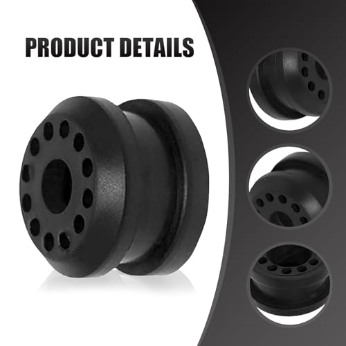 icykale 2 PCS Automotive Transmission Shift Linkage Grommet Bushing Kit, 0.74" x 0.48" Bushing + 0.58" x 0.5" E-ring Clamp, Replace OEM #5210555AA 68078975AA Parts, for Dodge Ram 2500 (Black) - Thumbnail 3