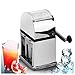 Zzaoxin Théières Broyeur à Glace à manivelle Mini rasoirs à Glace Chopper Manuel Snow Cone Smoothie Maker Machine à casser Les Blocs de Glace en Acier Inoxydable Moules à gla?ons
