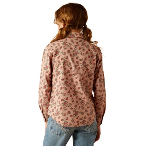 Ariat Girls Flowers n' Horseshoes Shirt, Floral Horseshoe Print, Small2