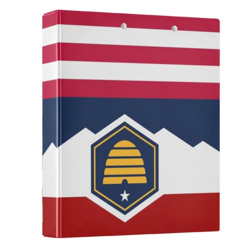 Classeurs ronds à anneaux en D 3,8 cm Peystean drapeau Utah USA