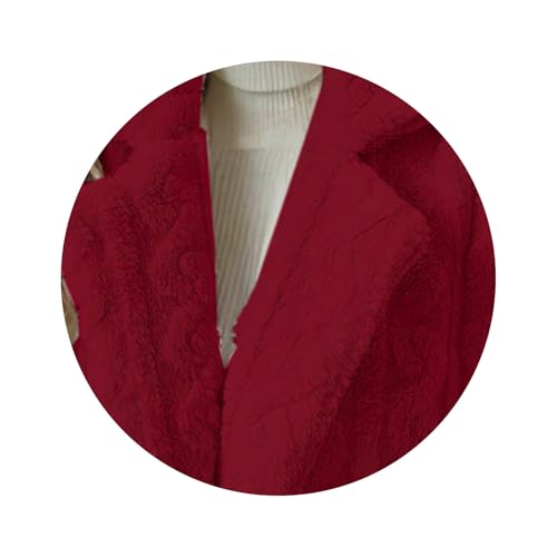 Fleece Jackets for Women Double Breasted Winter Coat Plus Size Casual Fuzzy Sherpa Jacket Wool Blend for Daily Outdoor3