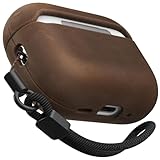 Bouixel for AirPods Pro 3 Case, Handcrafted Vintage Genuine Leather Shockproof Cover Accessories with Lanyard Compatible with Apple AirPods Pro 3nd Generation 2025