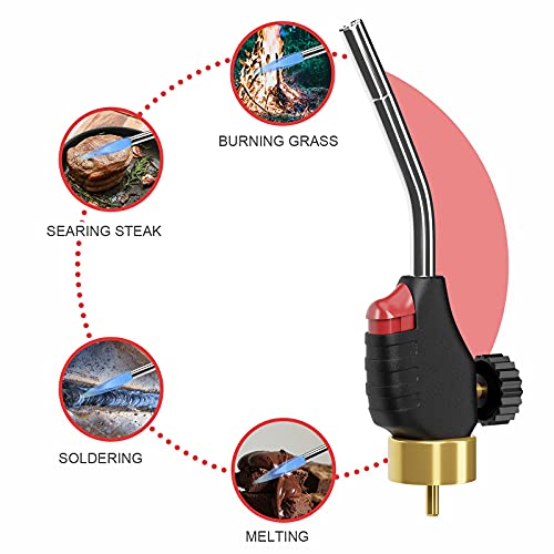 Rtmmfg Trigger Start Gas Welding Torch Propane High Intensity Torch Adjustable Webbed Flame Torch, Fuel By Propane #TOP1