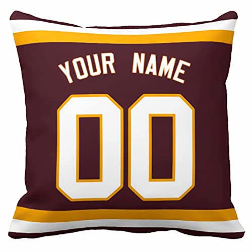 Image of ANTKING Throw Pillow 2 Pack with Custom Name and Number Personalized Gift for Men Women Boys