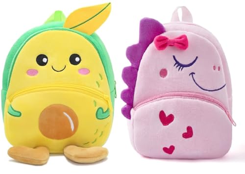 Image of blue tree Cute Boy's and Girl's Plush Bag Medium Quality Full Embroidery Designs Mini Travel Backpack Mango (Mango-Dinosaur 1)