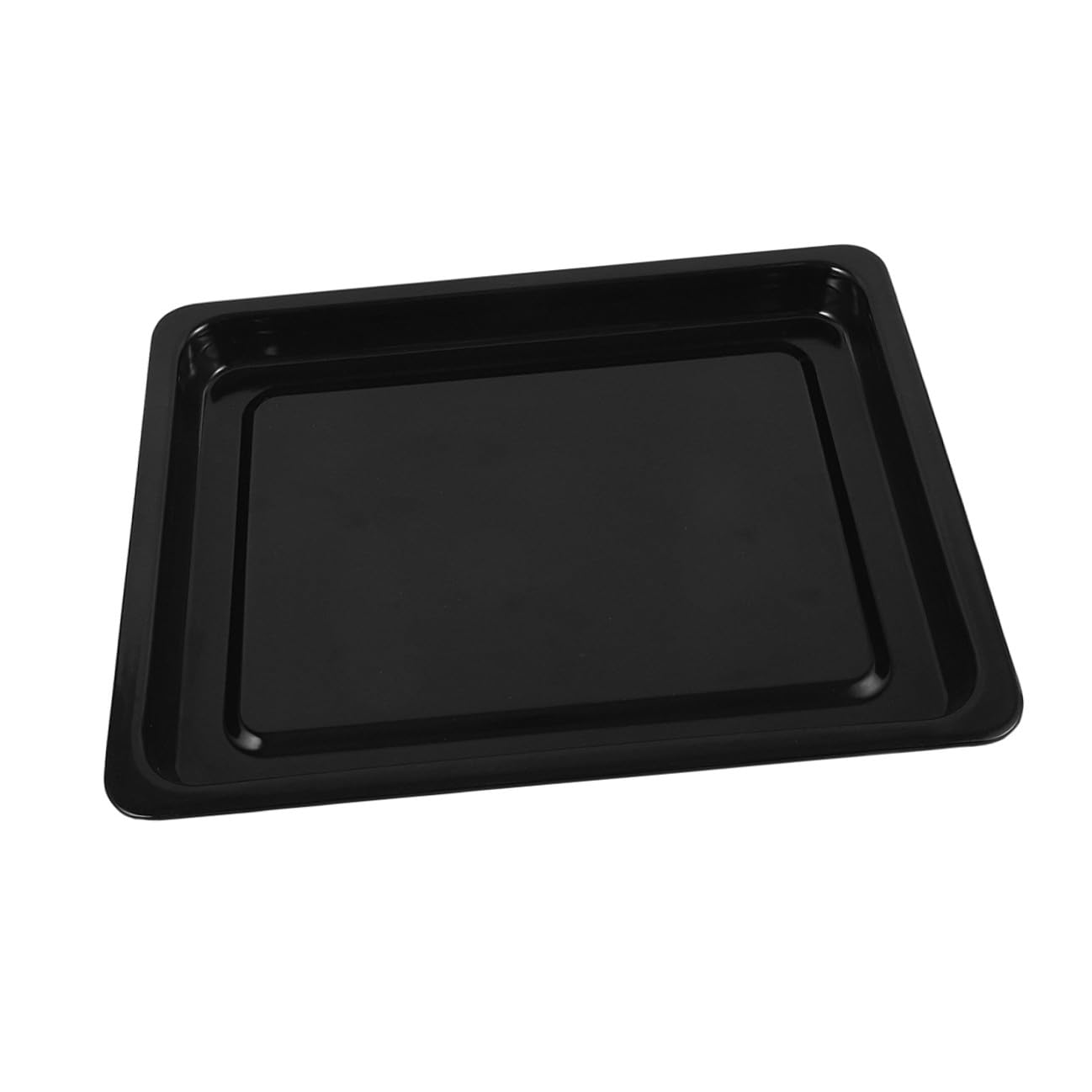 Plaque de cuisson émail rectangulaire noire brillante pour four 34x26cm