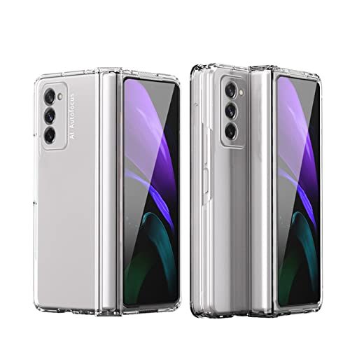 Coque rigide transparente pour Samsung Z Fold 3 avec protection charnière luxe