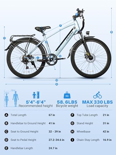 Seeker 26" Electric Bike for Adults with Peak 500W Brushless Motor, 35Miles 324WH Removable Battery 20MPH Commuting Electric Mountain Bike,UL 2873 Certified, Front Fork Suspension - Image 9
