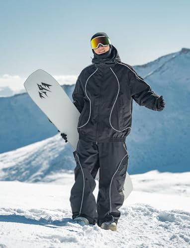 GSOU SNOW Pantalones Esquí Mujer para Hombre Pantalones Nieve Gran Tamaño Pantalones Snowboard Bolsillo - Multi Bolsillos Resistentes Desgaste Impermeables Transpirables - imagen 3