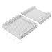 Premium Baby Changing Pad Covers 4 Pack – Boy or Girl Changing Pad Cover – Pure Jersey Machine Washable Grey and White Changing Table Cover – Diaper Changing Pad Cover Sheets