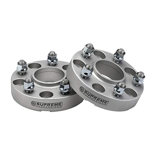 Supreme Suspensions - 2Pc Set [Silver] 1" Hub Centric Wheel Spacers Kit For Nissan 300Zx / 350Z / 370Z / Gtr/Altima/Maxima/Murano - Bp: 5X4.5 / Cb: 66.1Mm / Studs: M12X1.27 #TOP2