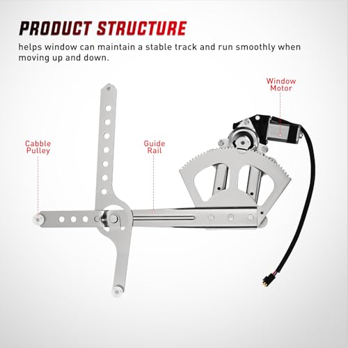 Image of Nilight 741-655 Window Regulator /Motor Front Driver Side Compatible with 1988-2002 Chevrolet Blazer C1500 C2500 C3500 K1500 K2500 K3500 Tahoe GMC Yukon 1996 1997 1998 1999 2000 2001 2002