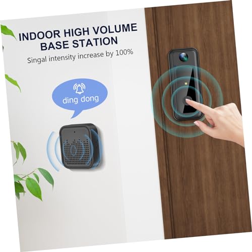 jojofuny 2 Unidades campainha câmera wi-fi câmera sem fio visão noturna vídeo Wifi plástico