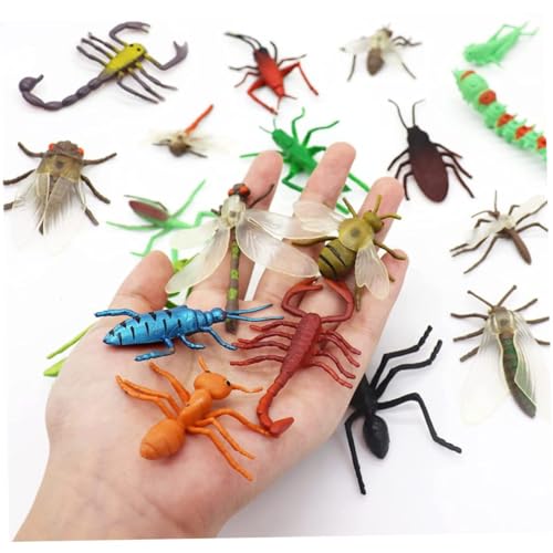 Realistic Insects Toys for Kids Set,Plastic Bugs and Insect Figures Toys,Bugs Toys Big for Children Education,Halloween Toys and Birthday Gifts Party Favors Assorted Assorted 22PCS