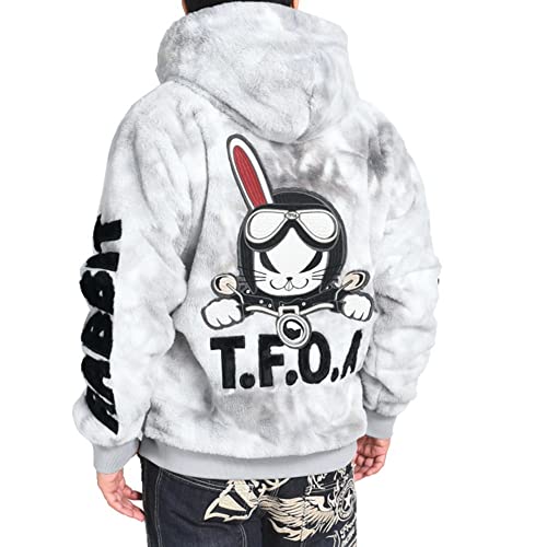 (クローズ ワースト) CROWS WORST T.F.O.A 武装戦線 デスラビット 刺繍&ファーワッペン フーデッド ファーZIPジャケット パーカー CRSZ-2203 (M, グレータイダイ) (クローズ ワースト) CROWS WORST T.F.O.A 武装戦線 デスラビット 刺繍&ファーワッペン フーデッド ファーZIPジャケット パーカー CRSZ-2203 (M, グレータイダイ)