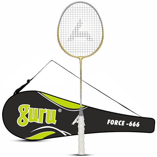 Image of GURU Force-666 Badminton Racket Pack of 1 for Men, Women Boys & Girls with Cover